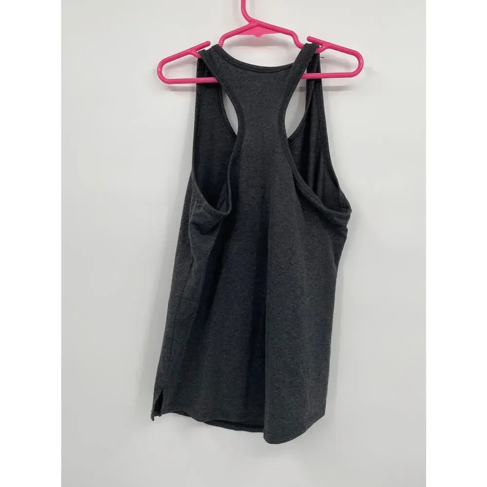 Old Navy Active Run Wild Print Racerback Tank Top Gray Girls Large 10-12